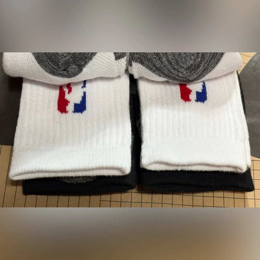 NBA Net-Dry Basketball Cushioned Crew Socks 6-Pack